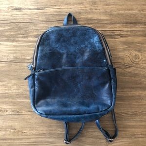 Patricia Nash Maps Backpack Blue *Rare*